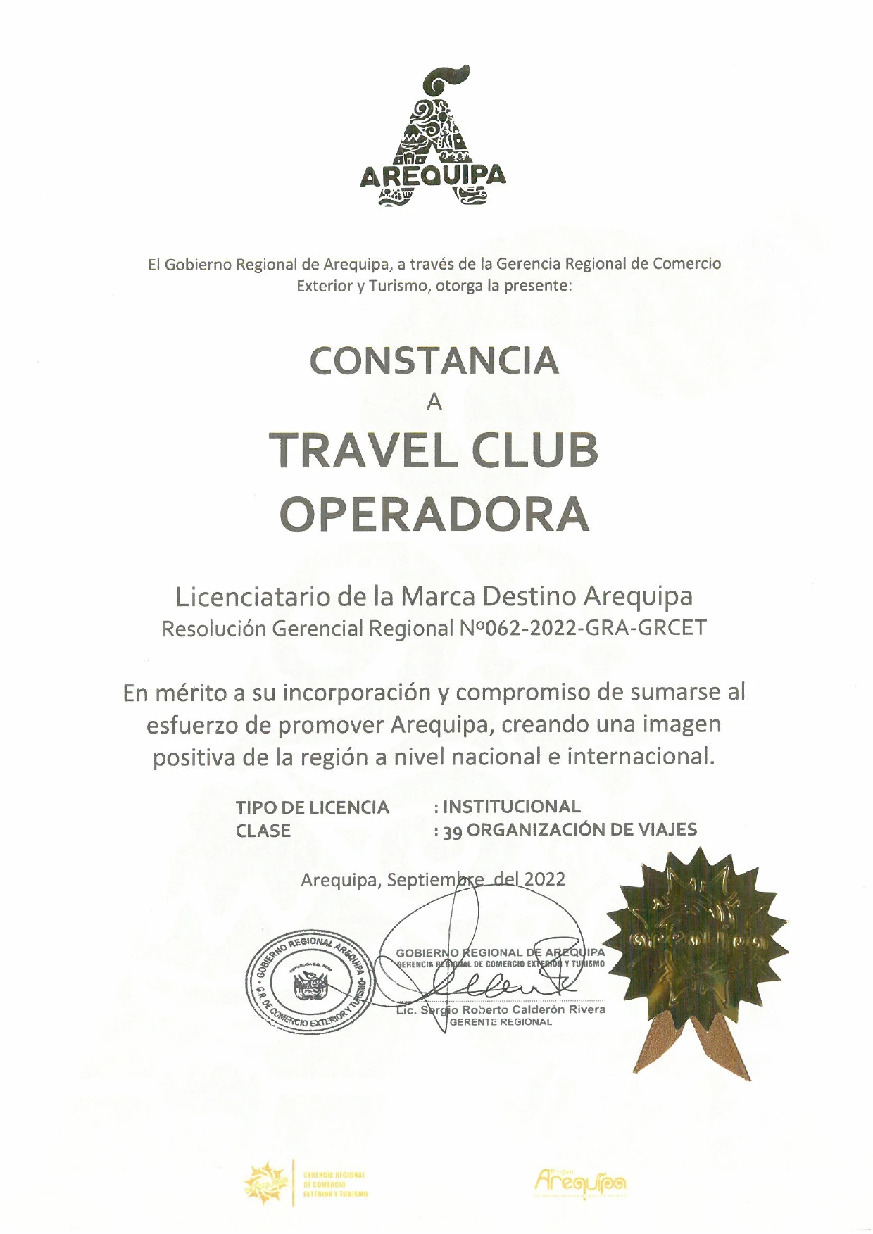 Licenciatario Marca Arequipa