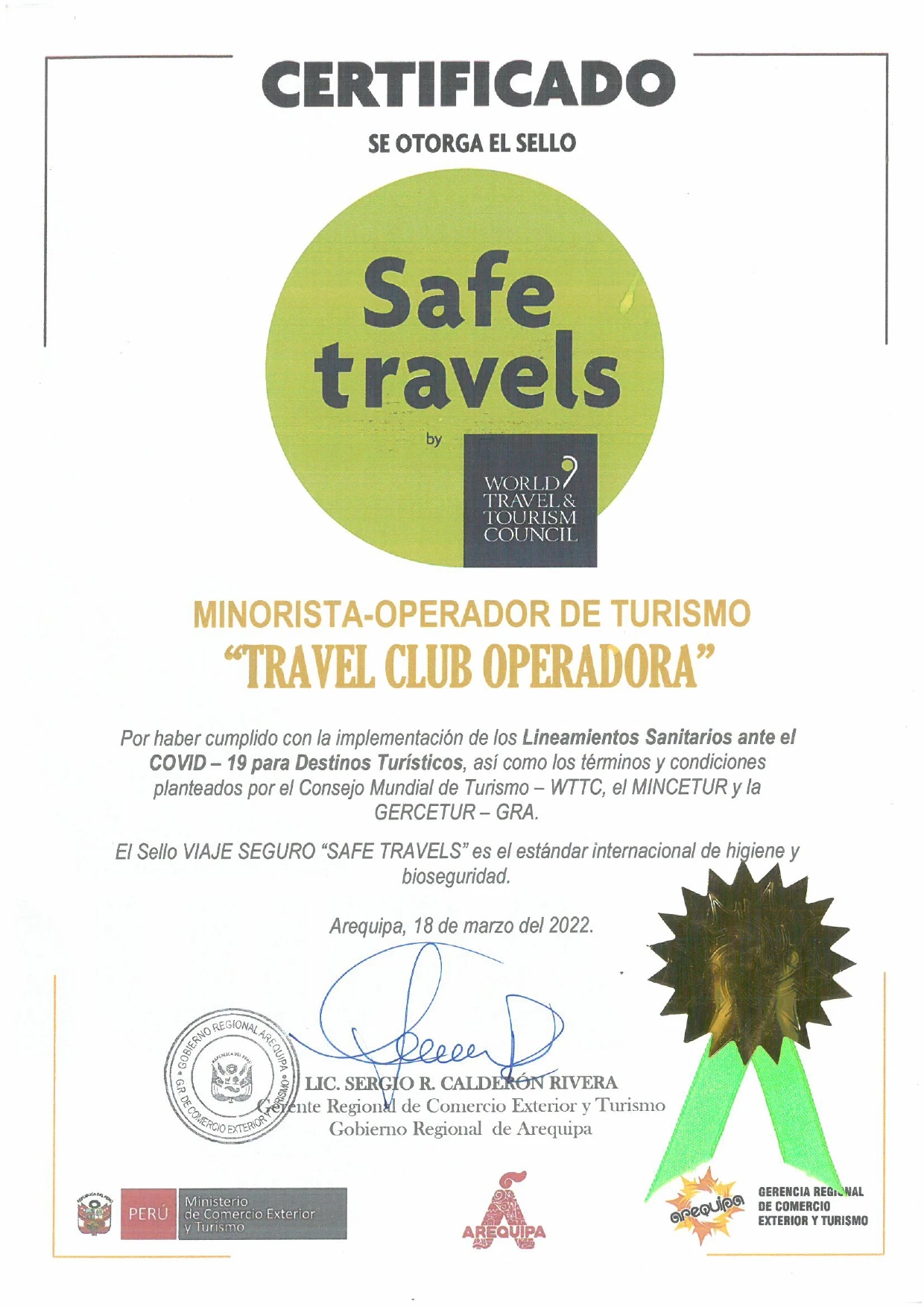 Protocolos Globales Safe Travels